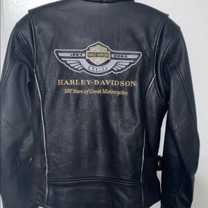 Harley-Davidson Black Bomber Jacket with Iconic Branding